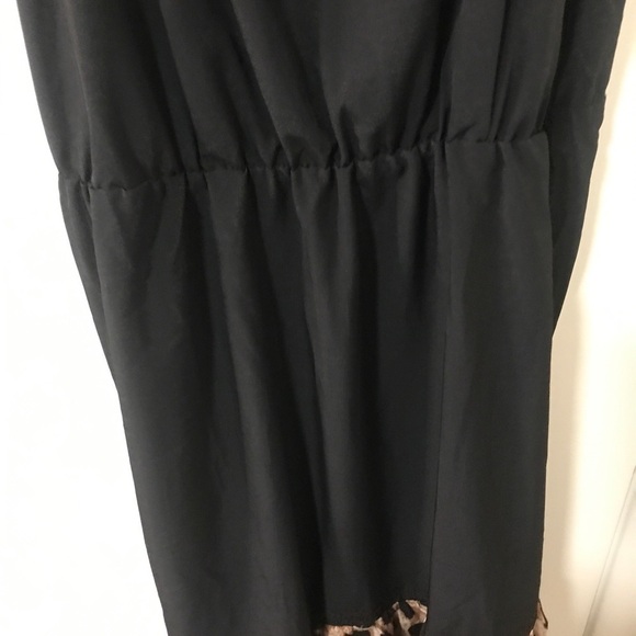 3/$15 Shein black leopard print spaghetti strap midi dress size 2XL - Picture 4 of 9